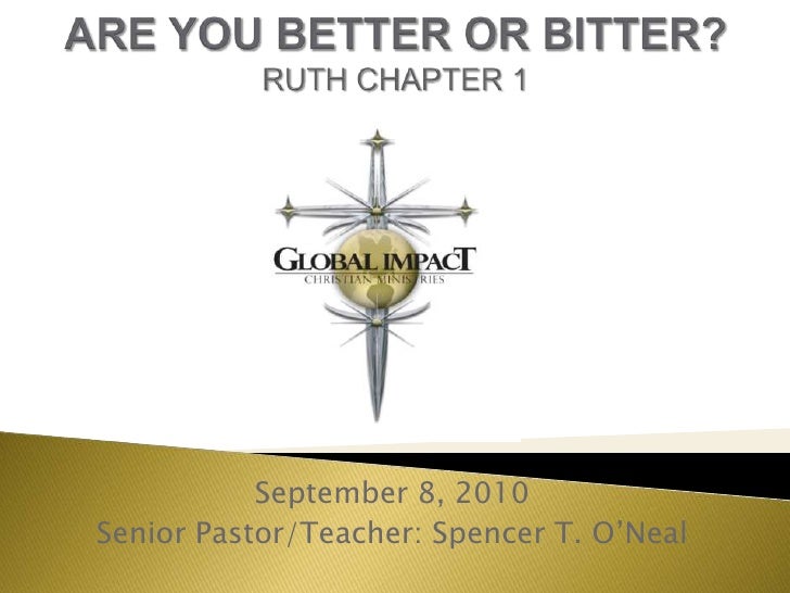 Ruthie: The Road from Bitterness to Blessing